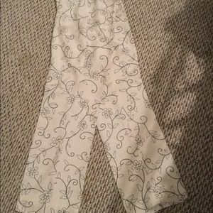 Dana Buchman 100% silk embroidered pants
